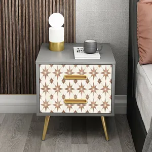 Decorative furniture sticker self-adhesive geometric star pattern for home renovation.