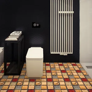3D mosaic tile stickers self-adhesive waterproof floor wall decor for home renovation