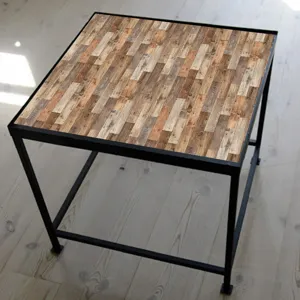 Wood grain tile sticker retro adhesive wall paper removable furniture renovation decors