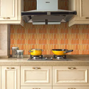 Peacock feather pattern tile sticker crystal film kitchen wall decor renovation sticker