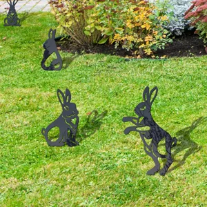 Acrylic garden yard art stake silhouette animal lawn outdoor decorative ornament set