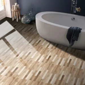 Wood grain tile stickers waterproof self-adhesive vintage flooring home decor