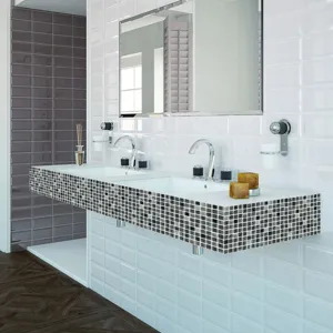Adesivo per piastrelle a mosaico per decorazione casa, materiale PVC impermeabile parete.