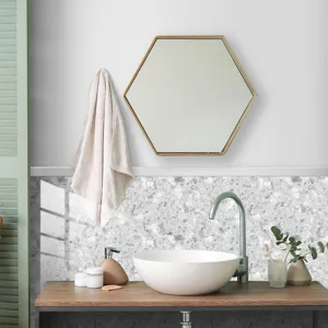 Terrazzo wall sticker detail showing the texture and close-up design for home decoration.