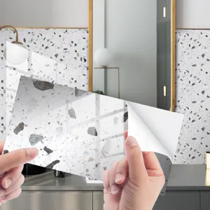 Terrazzo pattern crystal film tile sticker self-adhesive home wall decor detail