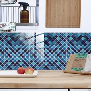 Autocollants de carrelage 3D en cristal adhésifs, stickers muraux décoratifs imperméables.