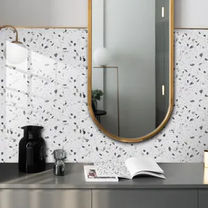 Terrazzo pattern crystal film wall sticker detail shot for home interior decor