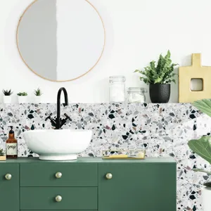 Waterproof terrazzo wall sticker self adhesive decorative vinyl tile paper for home decor