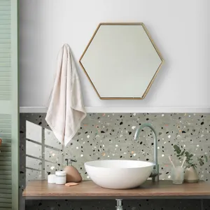 Terrazzo pattern crystal film tile sticker, waterproof self-adhesive wall paper for home decor
