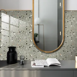 Terrazzo pattern self-adhesive wall sticker crystal film waterproof tile decal decor