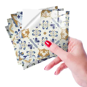 Moroccan tile wall stickers self adhesive retro peel and stick home decor kitchen decal