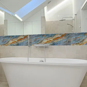 Autocollants de carrelage texture marbre imperméable pour décoration murale de salle de bain