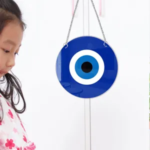 Evil eye mirror hanging decor, beautiful colorful wall ornament for home decoration.
