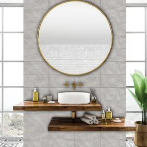 Grey marble tile sticker detail shot, self-adhesive wall paper for modern home decoration.