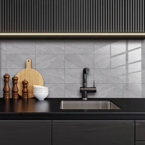 Marble pattern crystal film tile sticker self-adhesive wall paper for kitchen decor