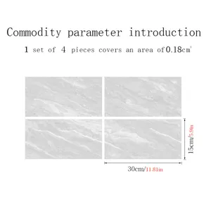 Marble crystal film tile stickers self adhesive wall and floor stickers home decor