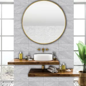 Gray marble texture wall sticker self adhesive waterproof tile sticker for home decor bathroom