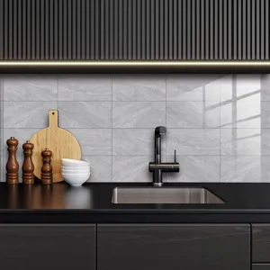 Marble pattern crystal film tile sticker kitchen wall decor detail view surface close-up
