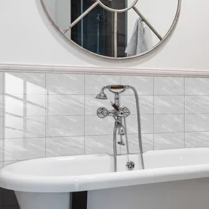 Imitation marble tile sticker, waterproof self-adhesive wall paper for home decor, detail view.