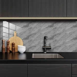 Grey marble texture crystal film tile sticker self adhesive waterproof wall sticker kitchen