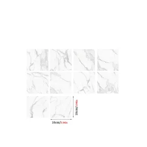 Marble texture crystal film tile stickers self-adhesive wall stickers home decor 10cm