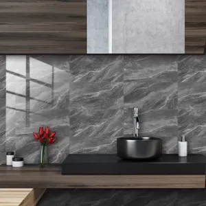Marble texture crystal film tile sticker, waterproof self-adhesive wall paper for home decor.
