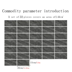 Dark marble texture crystal film tile sticker self-adhesive wall and floor sticker detail