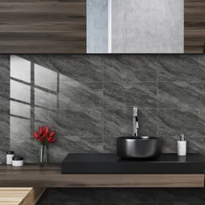 Marble pattern crystal film tile sticker wall sticker for modern bathroom decoration details.
