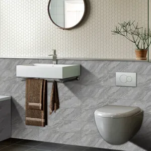 Faux marble pattern wall sticker for home decor, self-adhesive waterproof tile film 01.