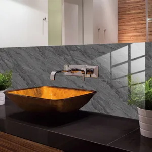 Grey marble effect crystal film tile sticker self adhesive wall paper home decor detail