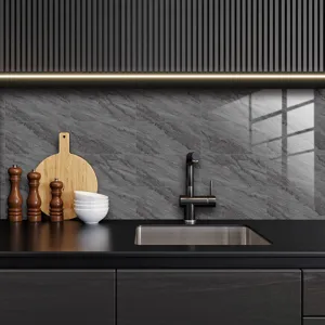 Faux marble tile sticker waterproof self-adhesive wall paper for modern kitchen backsplash decor