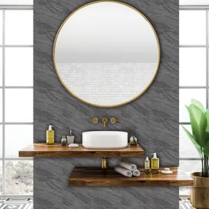 Marble texture waterproof wall sticker self adhesive tile sticker for home decor bathroom
