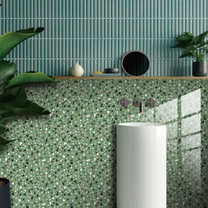 Terrazzo tile sticker waterproof self-adhesive wall paper for modern home decoration detail.