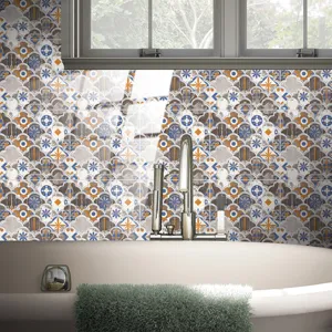 Film cristal 3D autocollant stickers muraux carrelage étanche décoration maison
