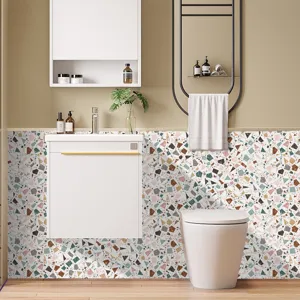Terrazzo pattern wall sticker tile film for home decoration, waterproof self-adhesive wallpaper.