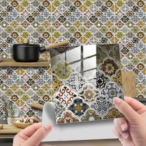 Adhesif Carrelage Mural 3D Film Cristal Impermetion Decoration Cuisine Faience