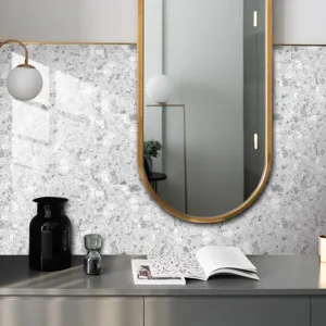 Grey terrazzo pattern crystal film wall sticker self-adhesive home decor wall tile film