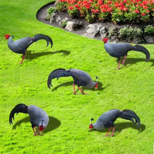 Pieu de jardin en acrylique faisan pelouse decoration sculpture d'oiseau realiste etanche 1pc