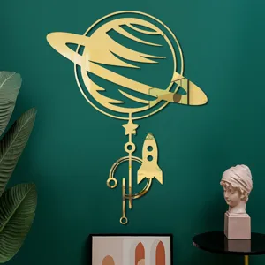 3D Acrylic Jupiter Mirror Wall Sticker Home Decor Self-Adhesive Planet Wall Art Detail