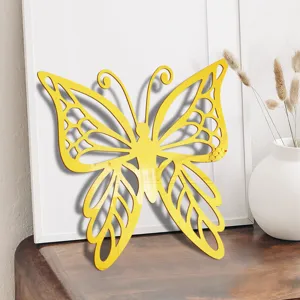 Grote holle vlinder acryl spiegel muursticker voor huis slaapkamer wanddecoratie.