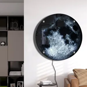 3D LED wall mounted moon lamp glowing planet night light for modern home decor lighting fixture