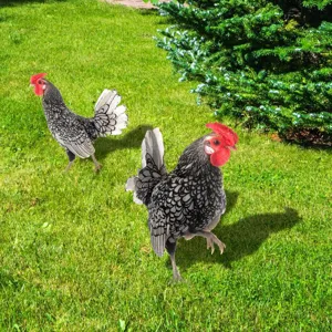 Piquet de jardin décoratif coq pelouse extérieur en métal belle décoration ornement