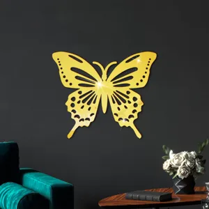 Acryl spiegel holle vlinder muursticker goud huisdecoratie voor slaapkamer woonkamer