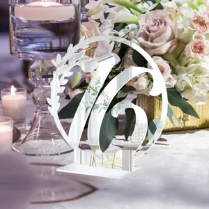Acrylic mirror number 16 wedding table sign wedding reception table decor centerpieces
