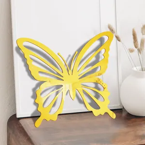 Acryl spiegel holle vlinder muursticker thuis slaapkamer decoratie ornament heldergeel