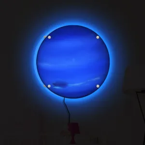 3D LED Blue Planet Wall Lamp Creative Glowing Night Light for Bedroom Home Decor Lighting