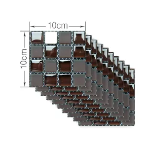 3D Mosaic Tile Stickers Self Adhesive Waterproof Wall Tiles Peel and Stick Backsplash Brown