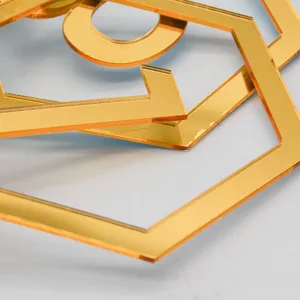 Gold Acryl geometrische Tischnummer Schild Rohling DIY Hochzeit Party Deko Tischaufsteller
