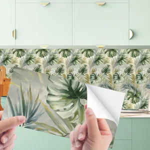 Adesivo murale per piante tropicali autoadesivo impermeabile piastrelle cucina decoro