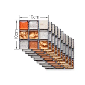 3D mosaic tile sticker self adhesive wall tile 10x10cm home decor DIY peel and stick